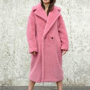Maxi length borg coat